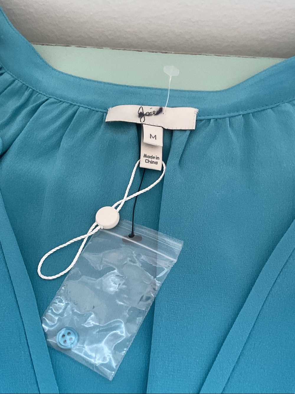 Joie V-Neck 100% Silk Long Sleeve Blouse - Picture 2 of 11